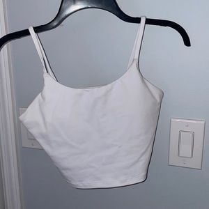 White cropped tank